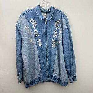 Vintage Denim Embellished Jacket